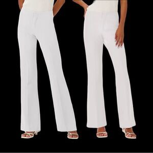 ECRU Lafayette Flare Leg Trousers in the Size 12 in White Color